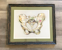 Abstract Medical Art in Vermont Thunder Blue Wash frame