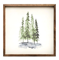 Watercolor Reprint in Oak Frame