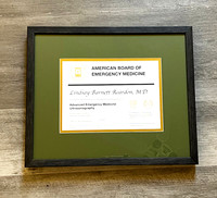 Certification Double Matted in Reflections Black Frame