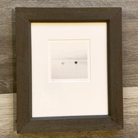Handpainted Black and White in Barnwood Frame