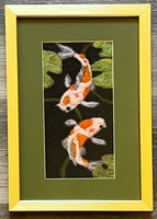Fabric Study of Goldfish in Yellow Alto