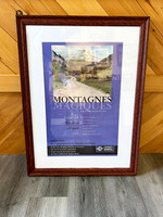 Oversized Poster Matted in Walnut Frame